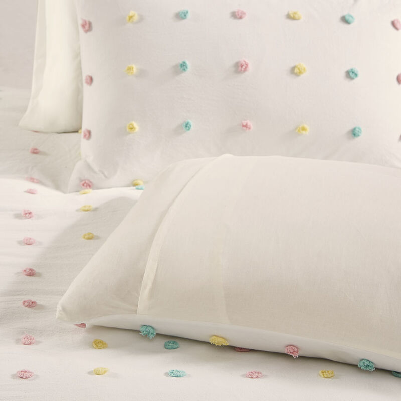 Gracie Mills Caius Playful Elegance Cotton Jacquard Pom Pom Comforter Collection