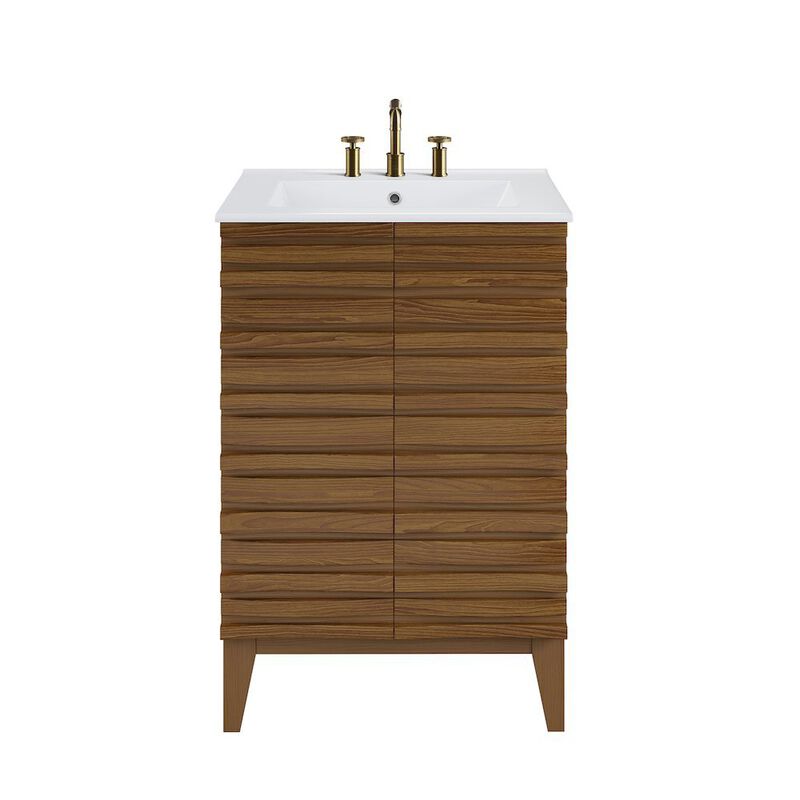 Cascade 24 in. Bathroom Vanity with 3-Hole Ceramic Sink Top image number 0