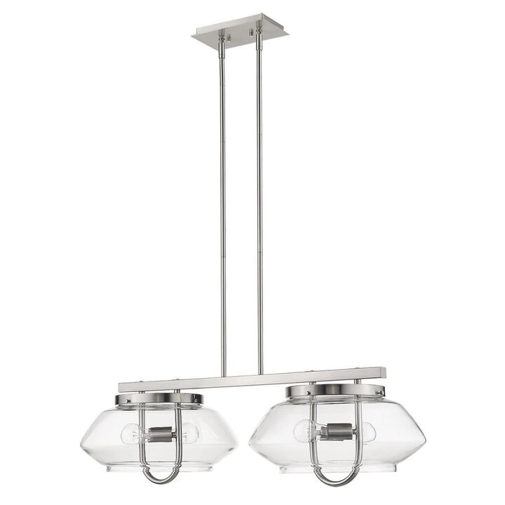 Hivvago Garner 4-Light Satin Nickel Island Pendant