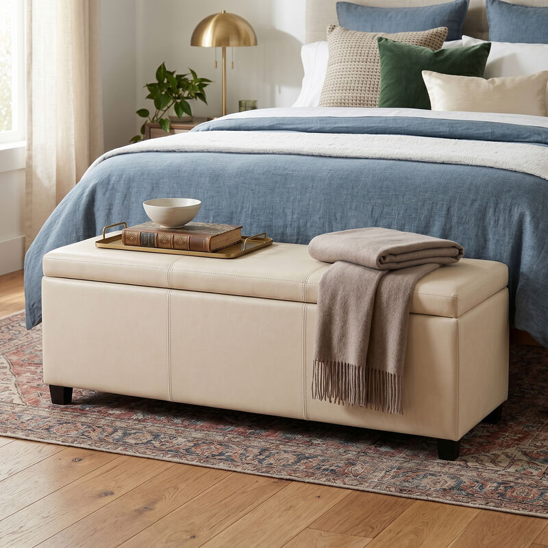 Simpli Home Avalon Storage Ottoman Bench image number 1