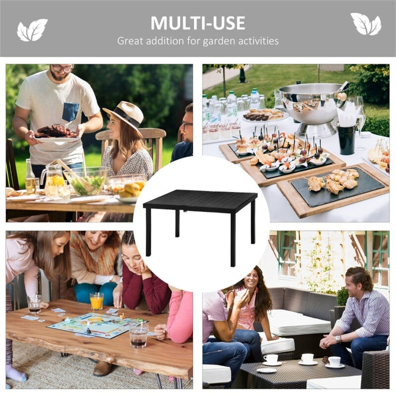 Stylish Outdoor Patio Dining Table with Durable Surface and Sturdy Legs for Backyard or Terrace image number 3