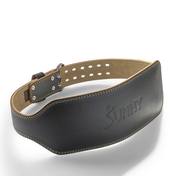 Sunny Health & Fitness 6" Leather Lifting Belt