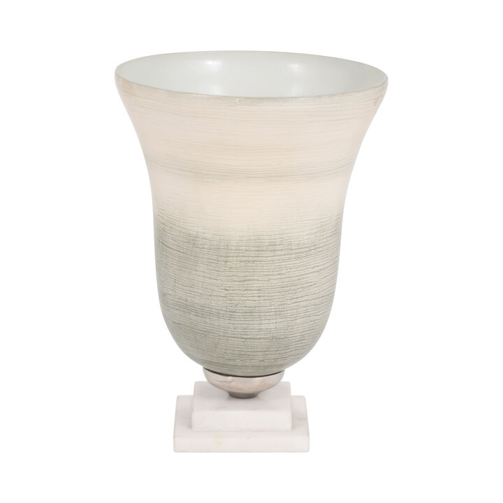 Glass 12" Vase on Marble Base