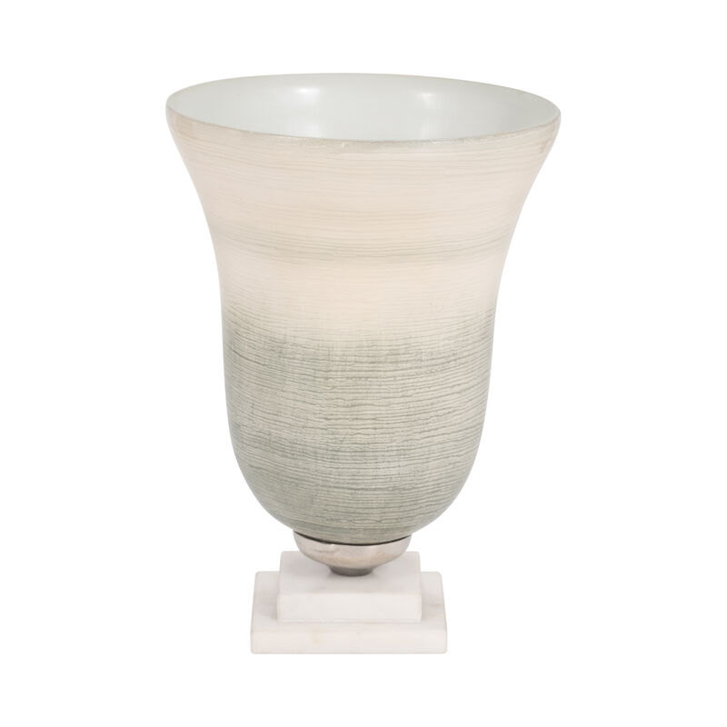 Glass 12" Vase on Marble Base image number 0