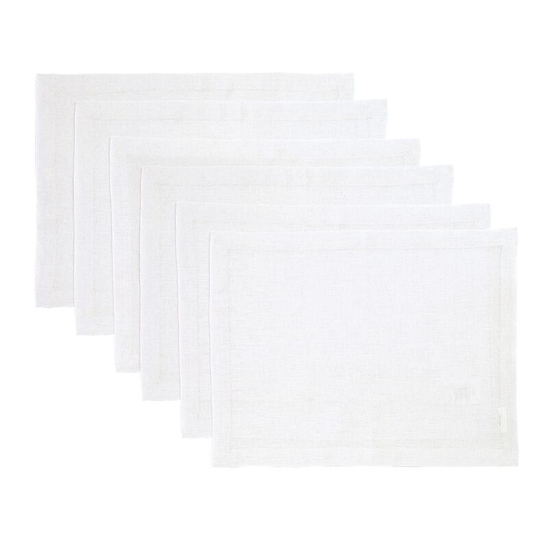 Christmas Linen Placemats 14 x 19 in Set of 6 - Fete, Solino Home