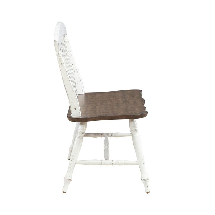 Liberty Furniture Al Fresco Slat Back Bench for Dining Room - Graphite & Whitestone