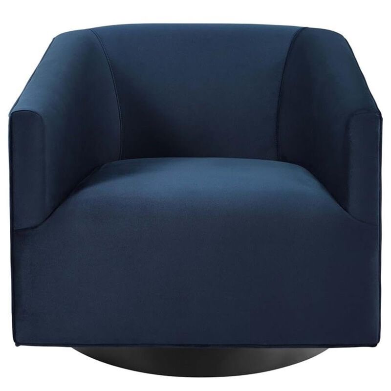 Modway EEI-4427-MID Twist Swivel Chair Performance Velvet Set of 2, Midnight Blue image number 4