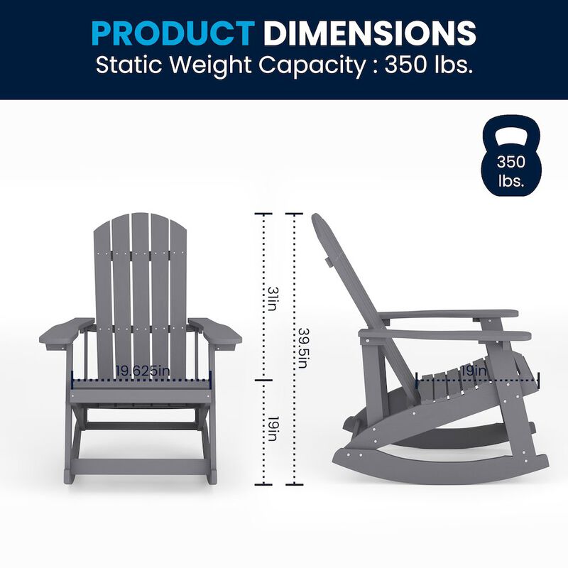 2-Piece Adirondack Rocking Chair image number 9