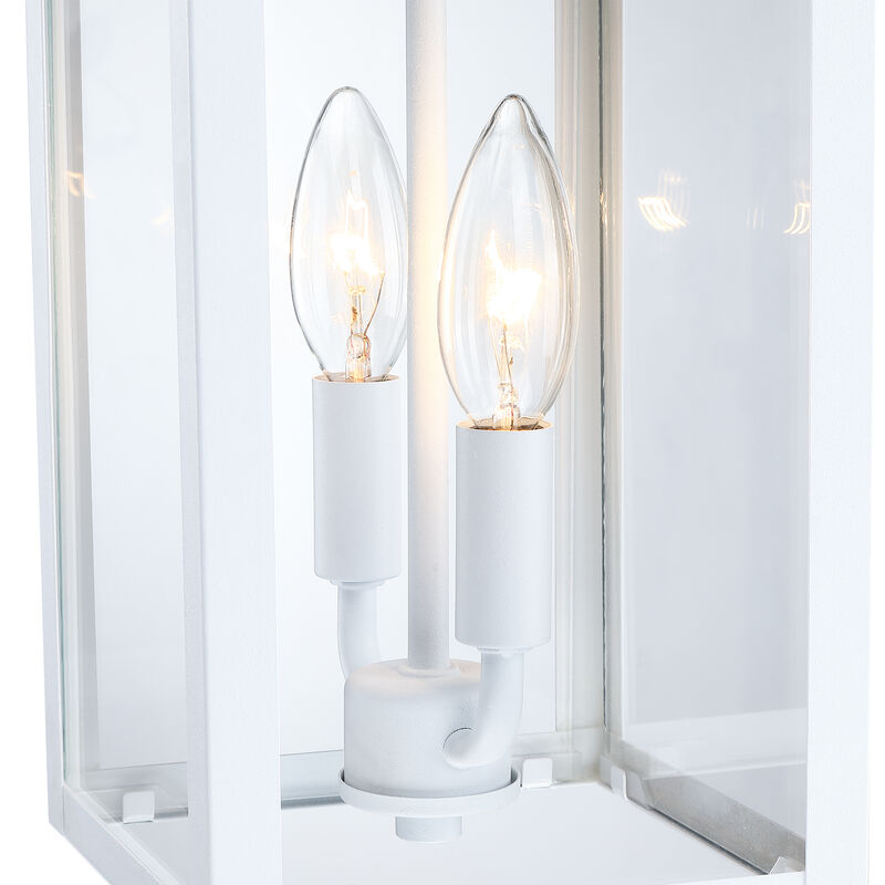 18.85 in. 2-Light Outdoor Wall Lantern with Clear Glass Shade image number 7