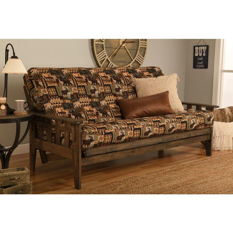 Tucson Frame-Rustic Walnut Finish-Peter's Cabin Mattress