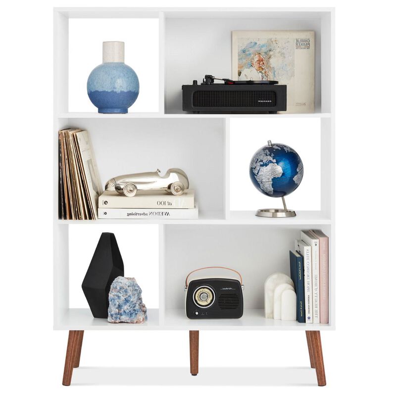 Mid-Century Modern Bookcase &ndash; Storage Shelving Unit for Home or Office