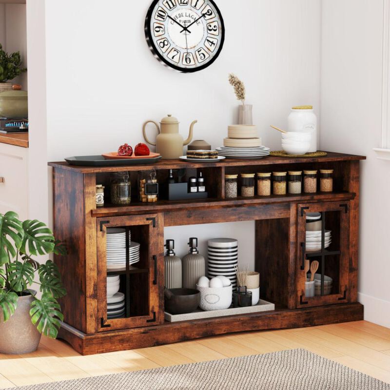 Hivvago TV Stand with LED Lights and Remote Control