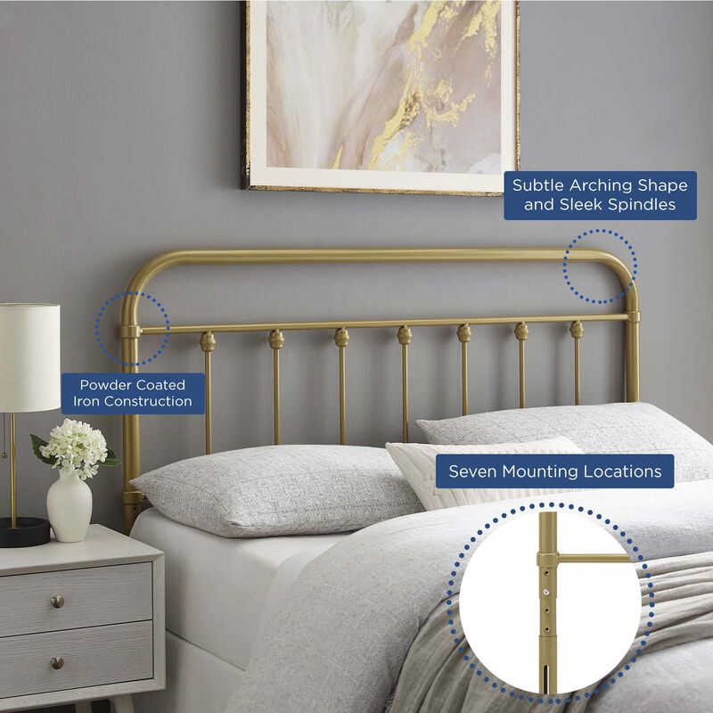 Sage Metal Headboard image number 3