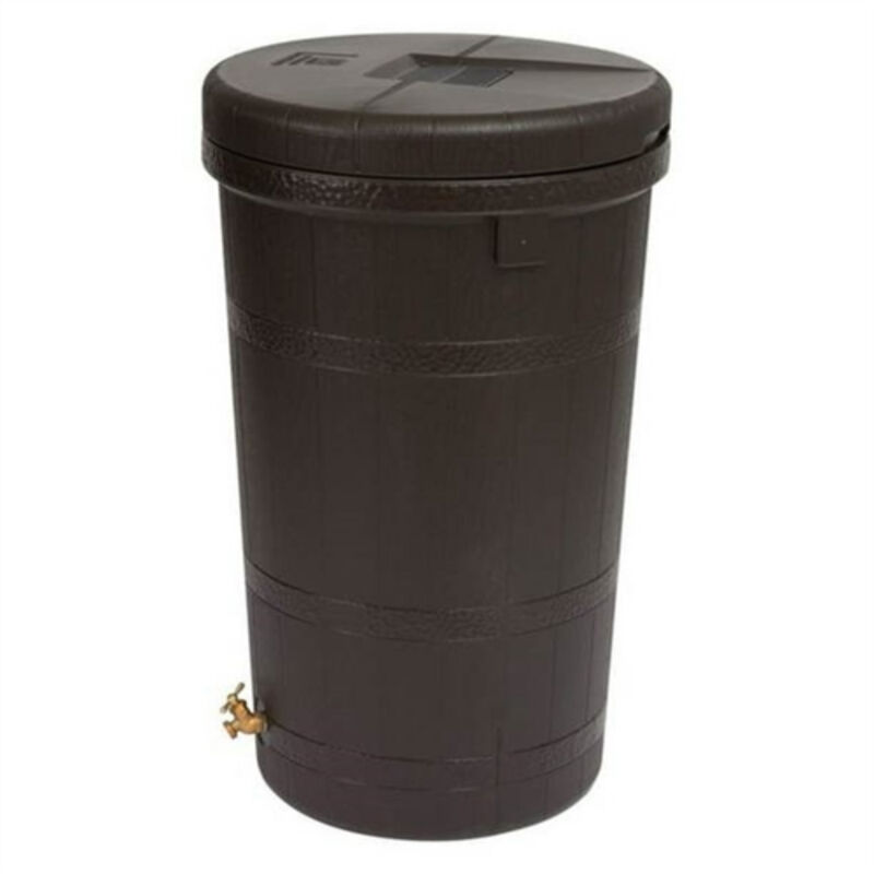 50-Gallon Outdoor Rain Barrel with Spigot for Water Conservation