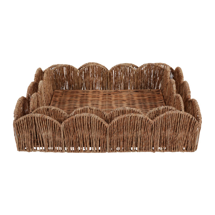 S/2 Petal Shape Rect. Trays