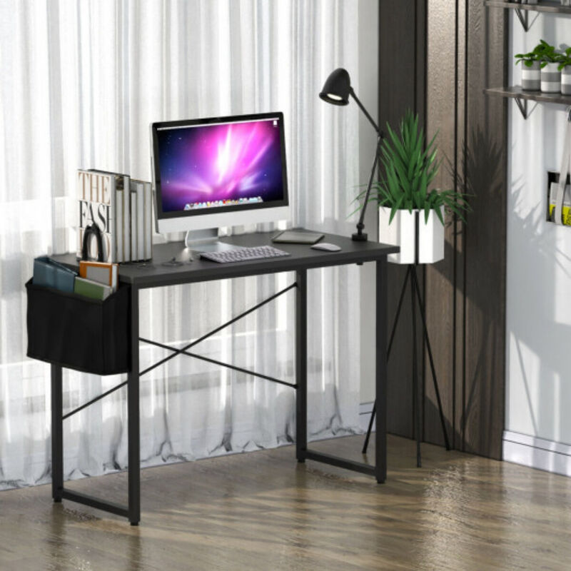 Modern Computer Desk Study Writing Table with Storage Bag for Home and Office