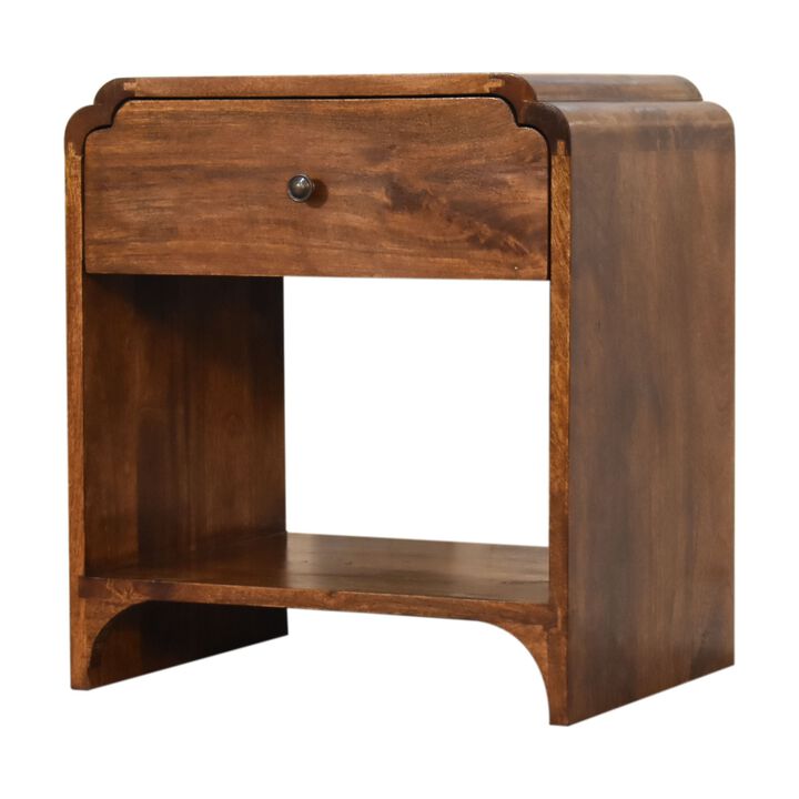 Artisan Furniture Newton 1 Drawer Solid Wood  Nightstand Chestnut