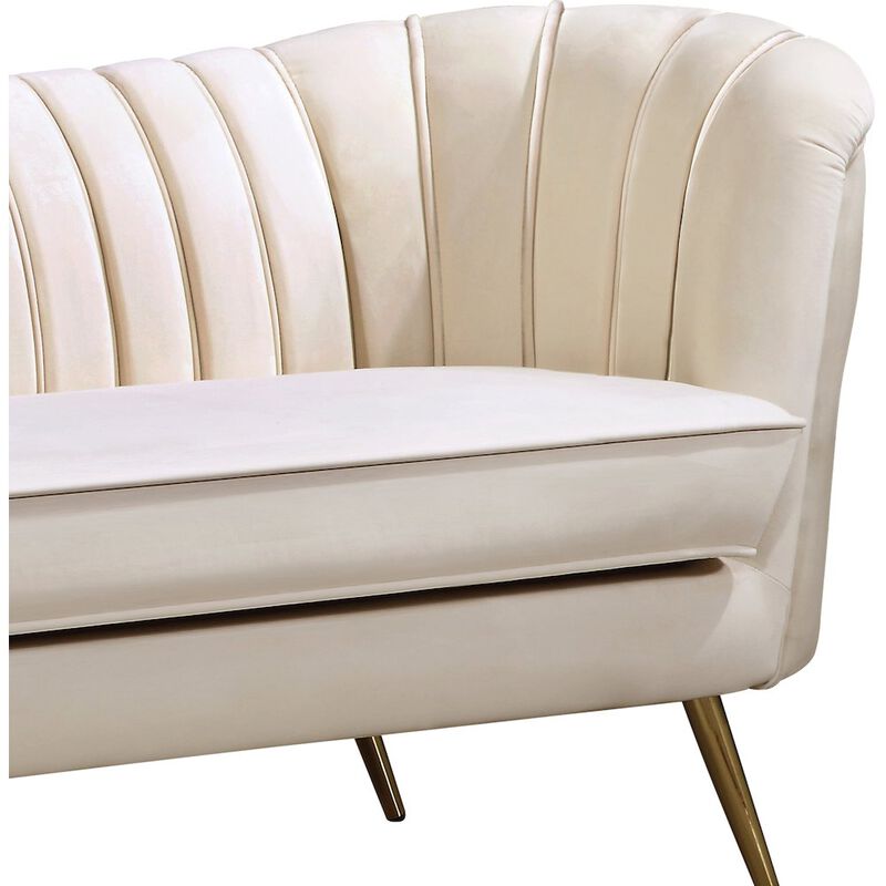 Meridian Furniture Margo Cream Velvet Sofa