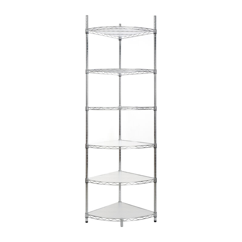ELEMENT ACE 6 Tier Heavy Duty Free Standing Corner Wire Shelf Rack for Kitchen Bathroom and Office Storage Organization image number 0