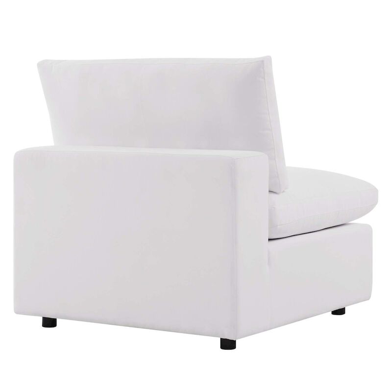 Commix Overstuffed Outdoor Patio Armless Chair image number 4