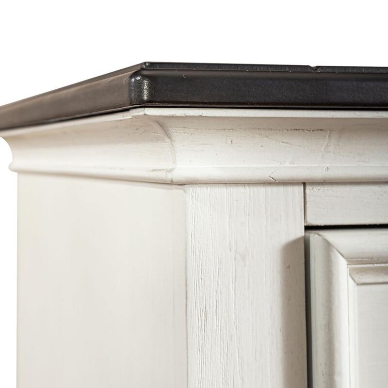 Liberty Furniture Allyson Park 11 Drawer Chesser in Wirebrushed White w/ Charcoal Top image number 4