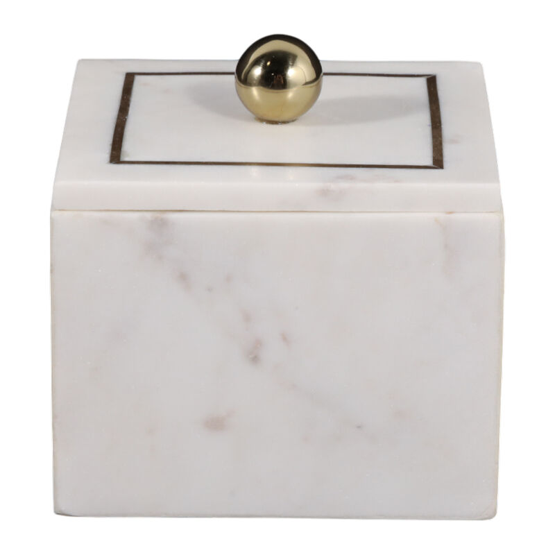 Marble 5x5 Box - Knob, White image number 2