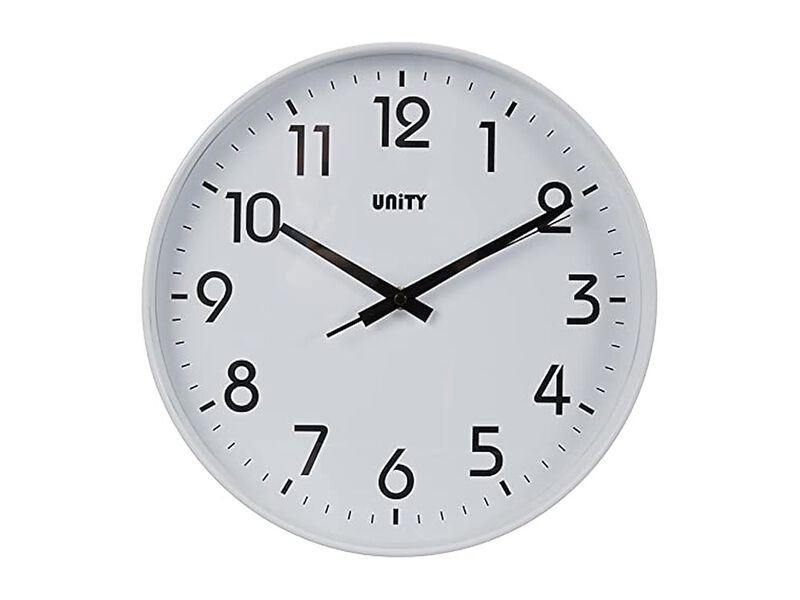 Unity Fradley Sweep White Wall Clock 30 Cm Silent Modern Home Decor image number 0