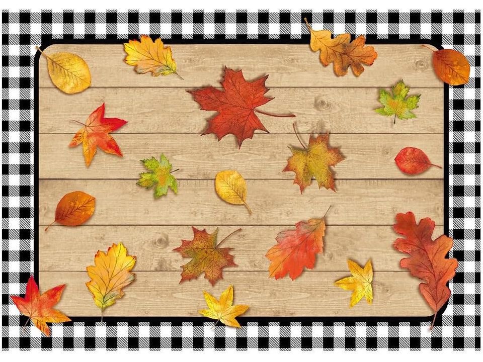 Sided Black Gingham Reversible Disposable Paper Place Mats
