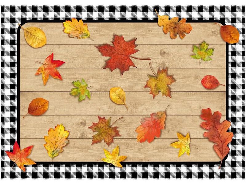 Sided Black Gingham Reversible Disposable Paper Place Mats image number 0