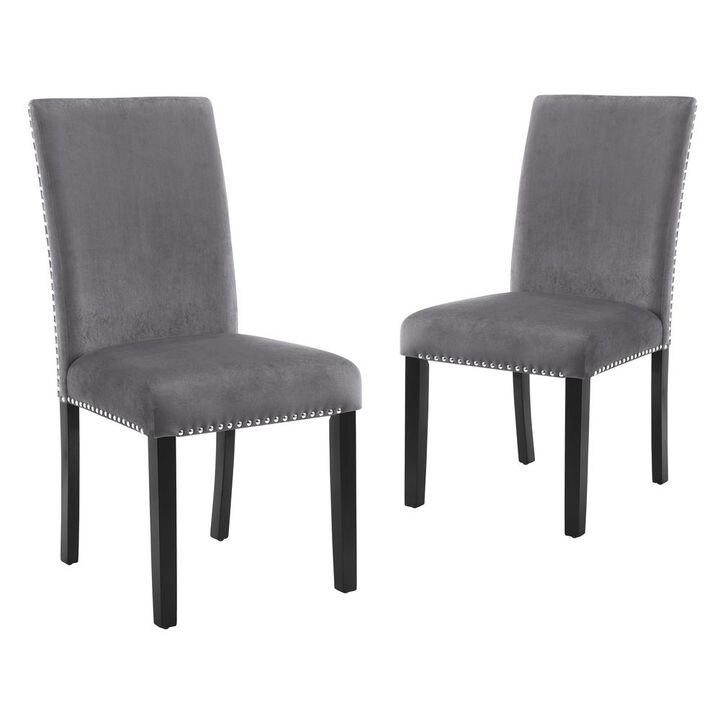 New Classic Furniture Celeste Gray Wood Upholstered Dining Chair (Set of 4)