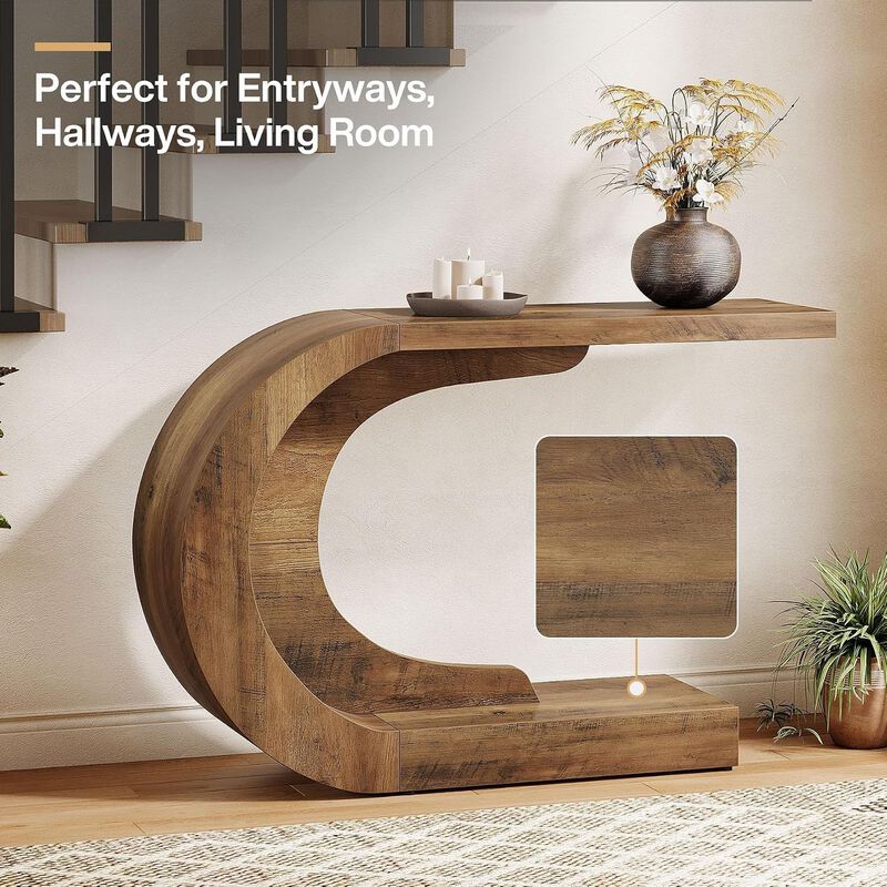 Tribesigns C-Shaped Console Table image number 2