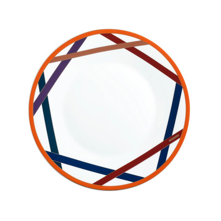 Dinner Plates NASTRI MULTICOLOR Set of 2, diam. 10.83"
