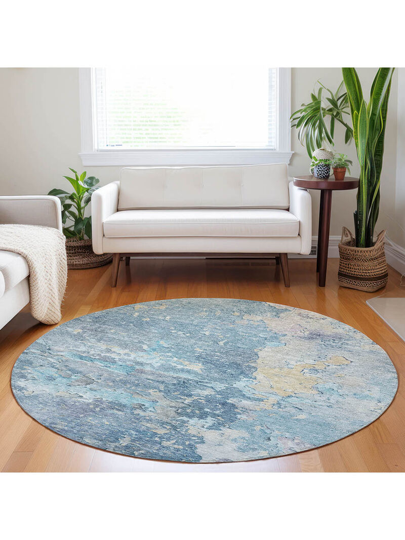 Ravenna RN3 Blue 8' Round Rug
