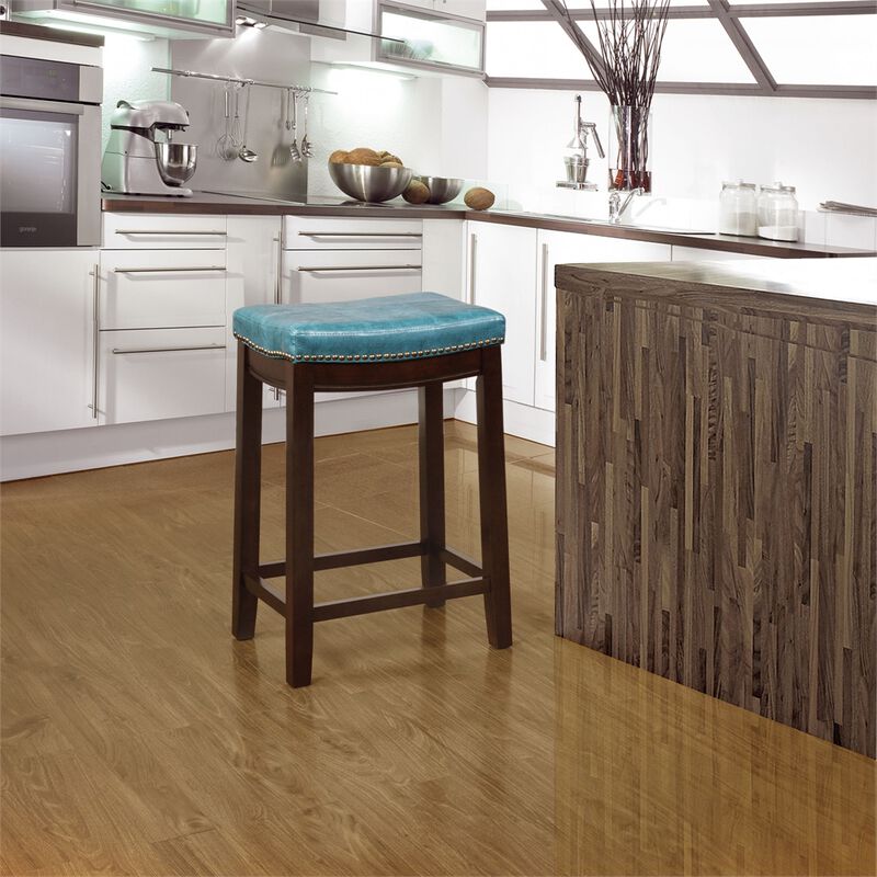 Linon Claridge Blue Counter Stool