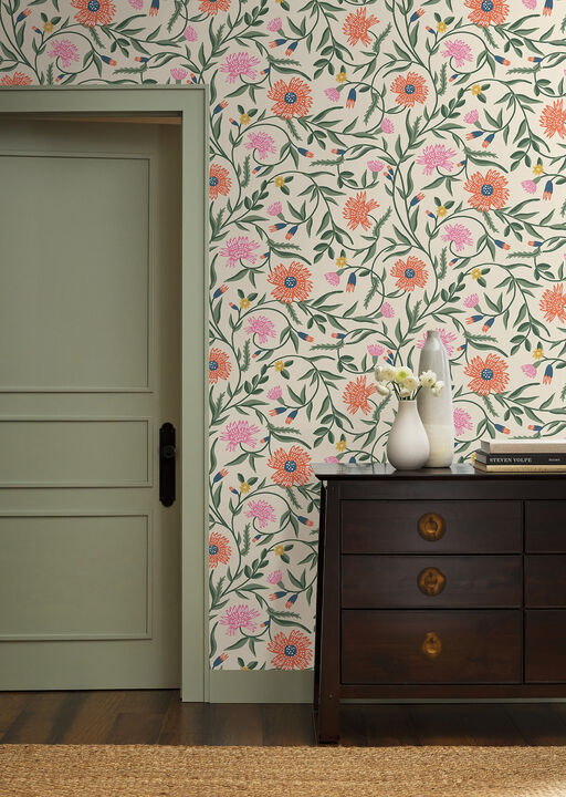 Aster Coral Wallpaper