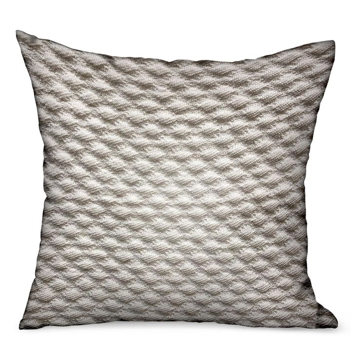 Plutus Brands Monroe Bisque Brown Dobby Luxury Outdoor/Indoor Throw Pillow