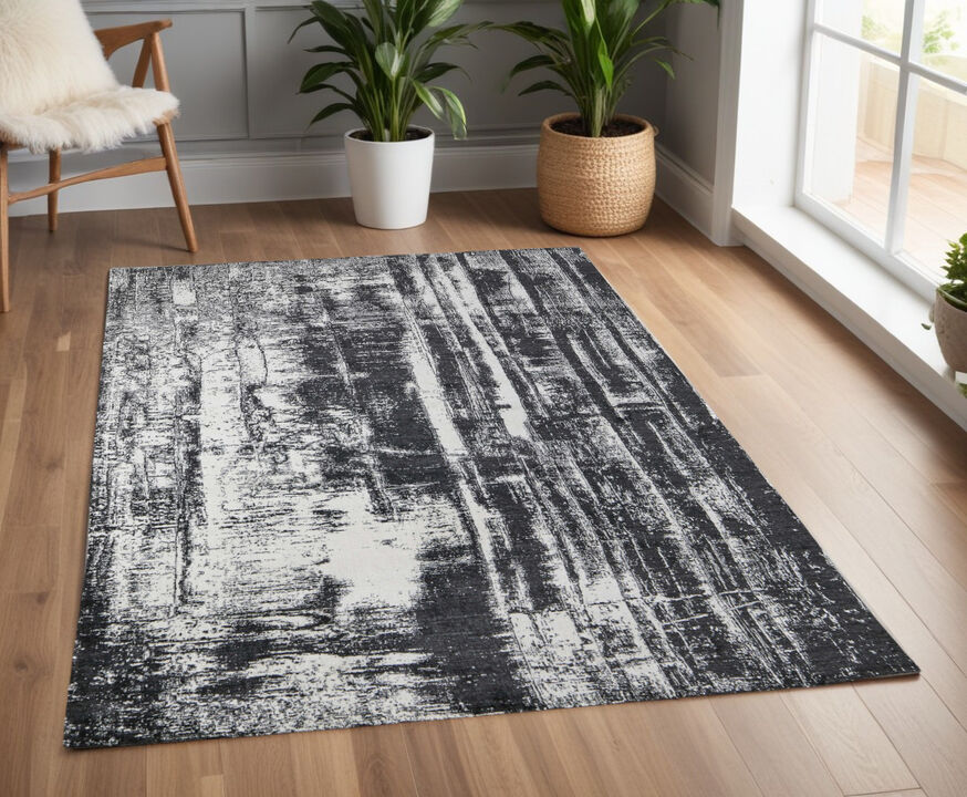 HomeRoots Abstract Hand Woven Area Rug