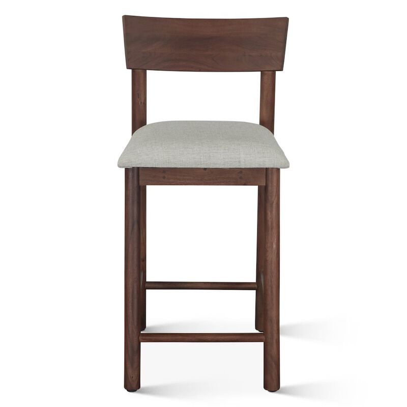 World Interiors Hampton Upholstered Counter Chair in Walnut