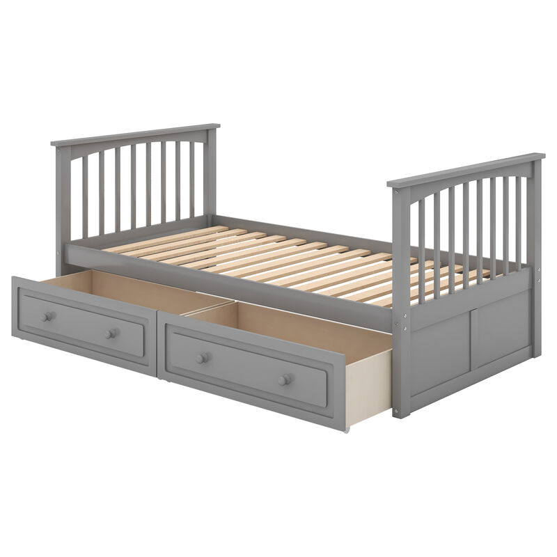 Merax Convertible Bunk Bed with 2 Drawers