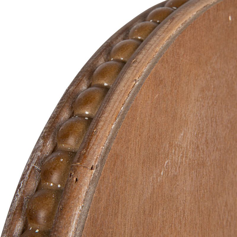 Round Decorative Wood Tray, Whitewashed image number 6
