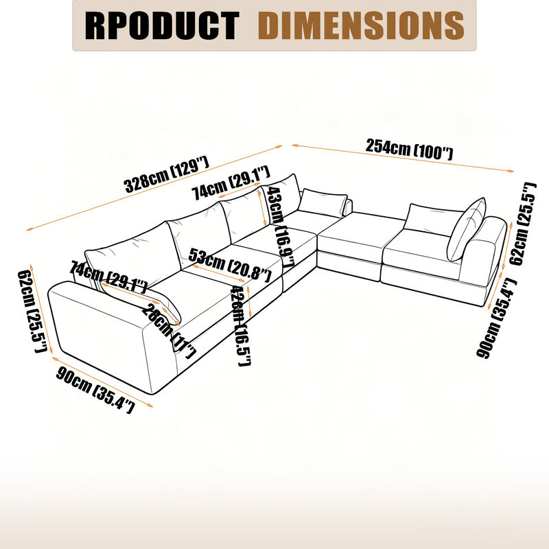 L Shaped Floor Sectional image number 5