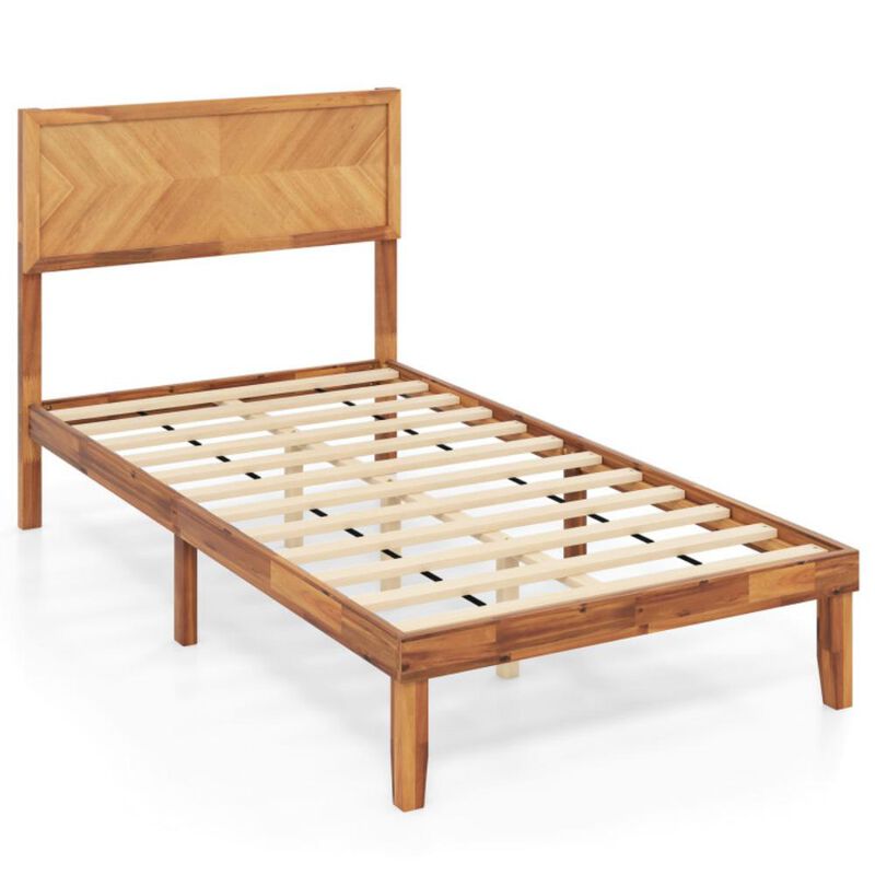 Bed Frame with Headboard and Storage Space for Practical and Stylish Bedroom Organization