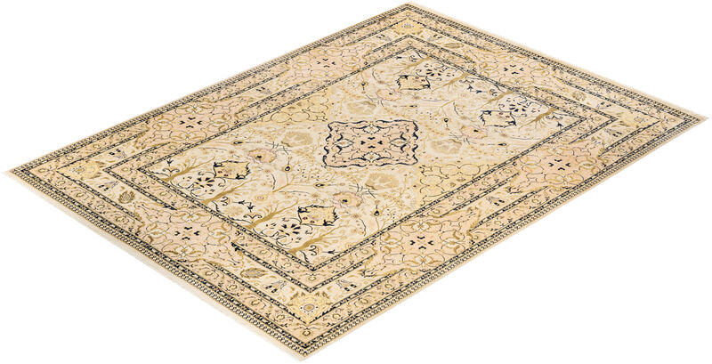 Eclectic, One-of-a-Kind Hand-Knotted Area Rug  - Ivory,  9' 1" x 12' 6" image number 8
