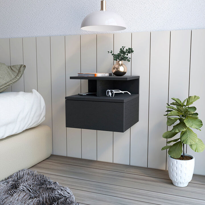 Nightstand Floating Flopini, Bedroom, Black