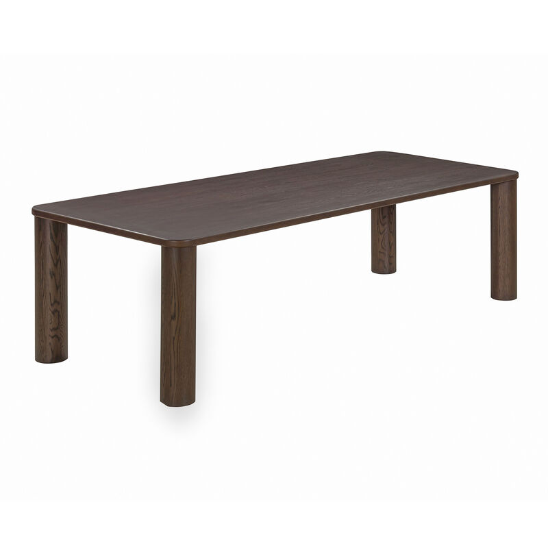 Akola Dark Brown Oak Dining Table image number 0