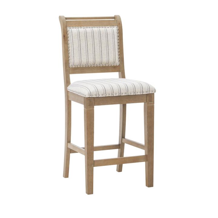 Linon Emmy 26 In Grey Counter Stool