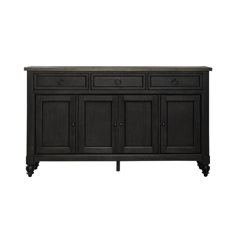 Liberty Furniture Americana Farmhouse Hall Buffet- Black in Dusty Taupe image number 2