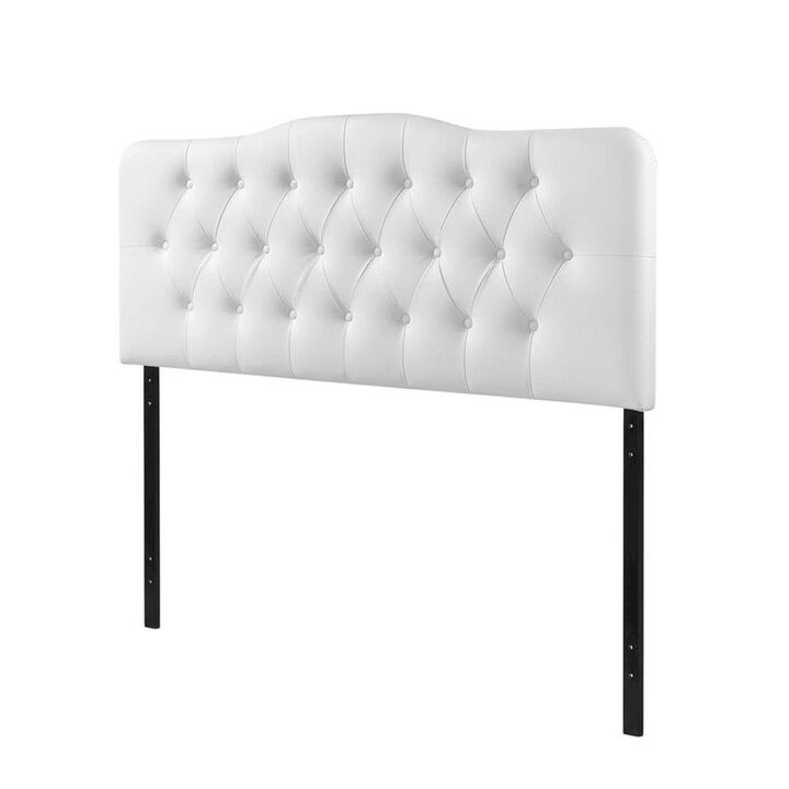 Upholstered Vinyl King Headboard with Durable Finish and Contemporary Design