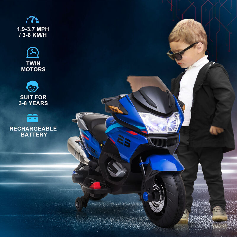 BreeBe 12V Ride On Motorbike for Kids with Music and Lights image number 7