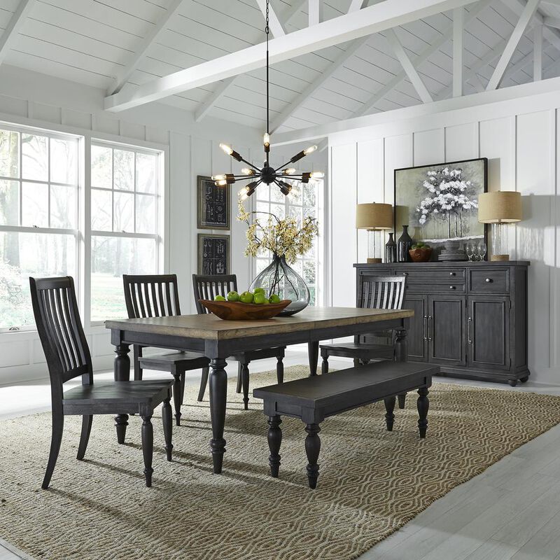 Liberty Furniture Harvest Home Backless Bench (RTA) in Chalkboard image number 6